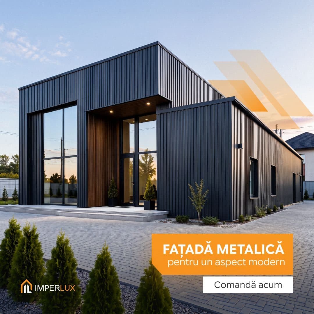 Randare: fațadă industrială placată cu lambriu metalic