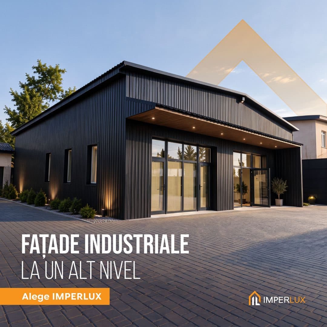 Randare: casă modernă cu fațadă din lambriu metalic