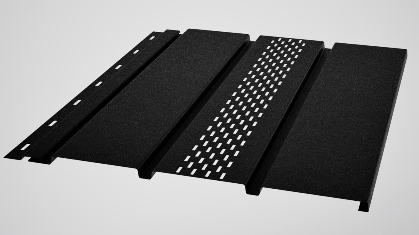 Soffit Ventilat · Negru